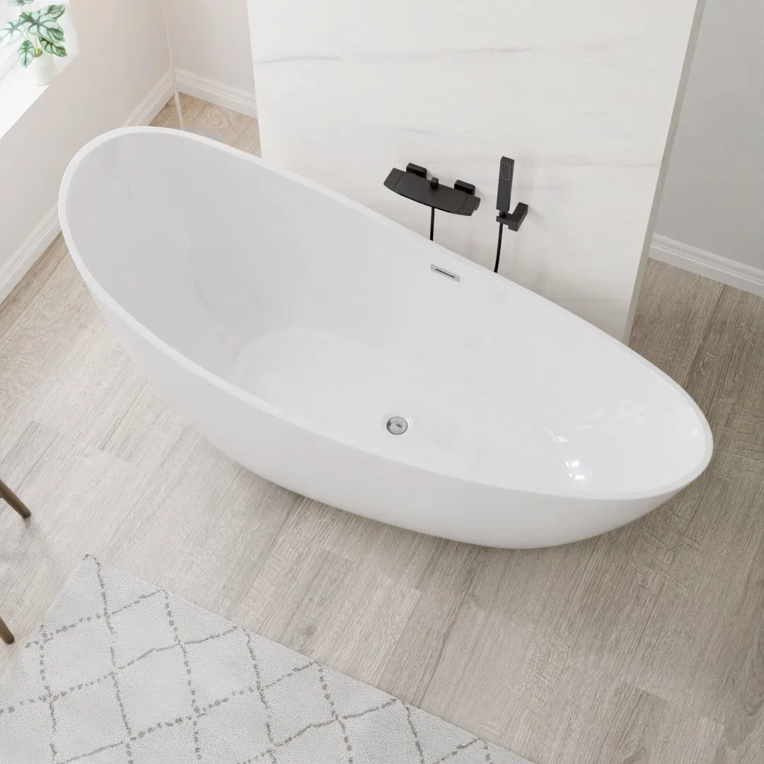 Акриловая ванна Crescent белая глянцевая