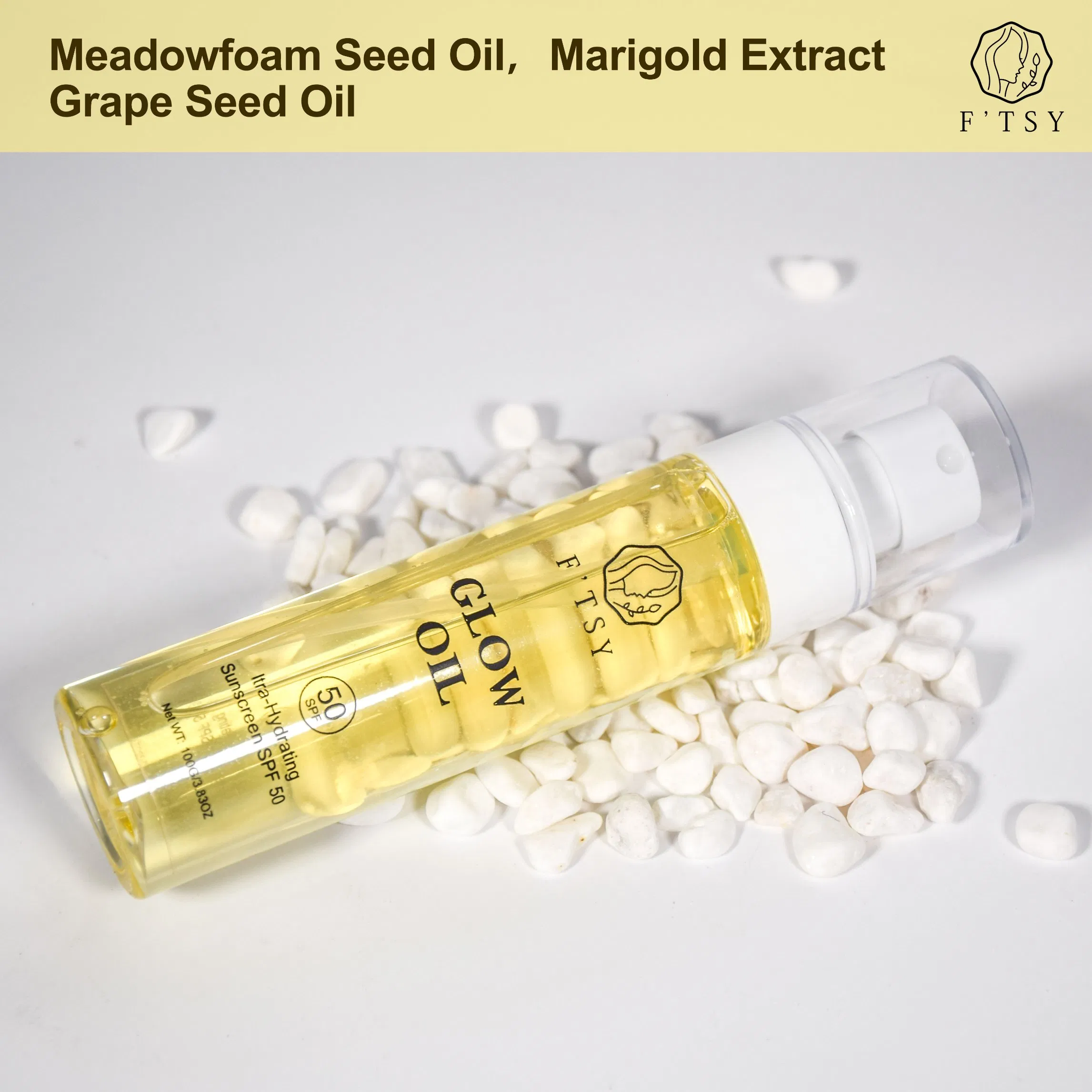 Private Natural Label Natural Vegan Hot Selling Daily SPF 40 PA+++ Body Care Sunscreen Oil