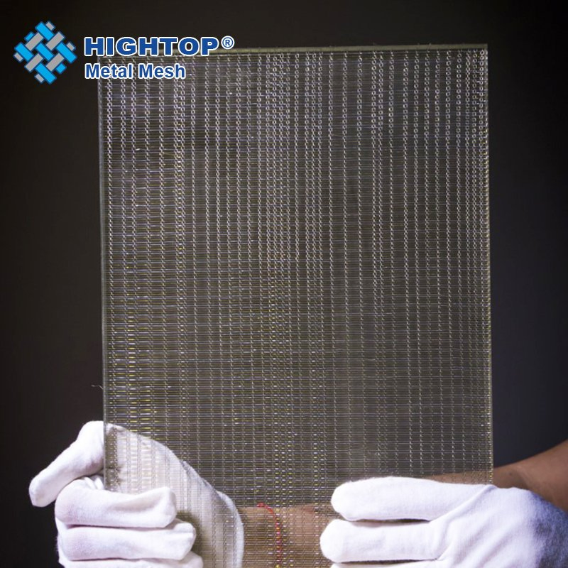 Architectural Decorative Metal Mesh Fabric Laminated Glass for Museums