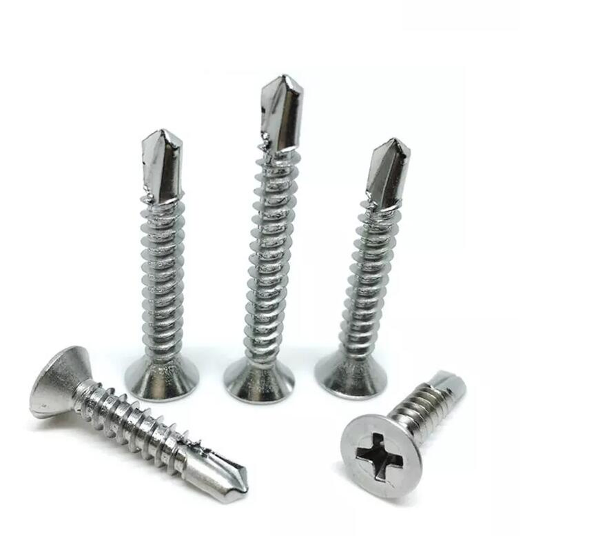 Phillips Pozi Drive Cross Recessed Countersunk Head Drilling Screws with Tapping Screw Thread