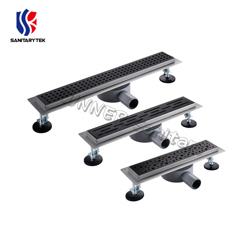 304 Stainless Steel Side out Bathroom Linear Floor Drains Shower Drain