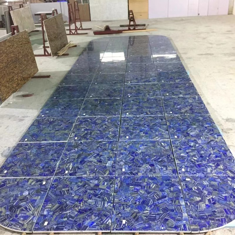 Semi Precious Stone Blue Marble Lapis Lazuli Interior Wall Tiles/Countetop Price