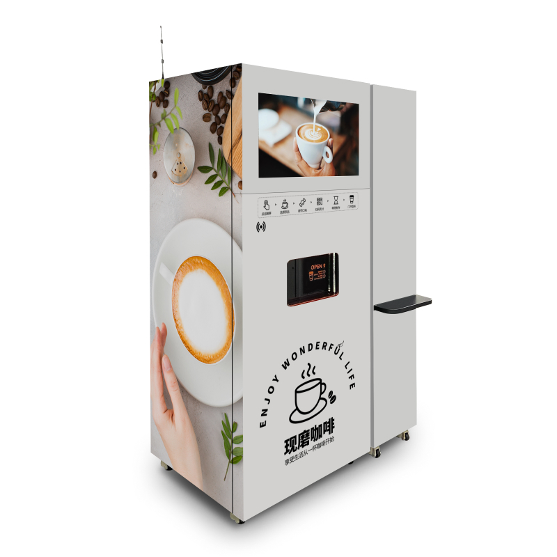 Smart Touch Screen Coffee Vending Machine with Ice Maker