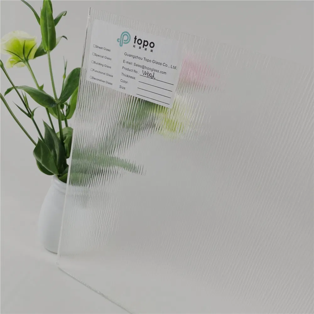 8mm Guangzhou Block Sight/Protect Privacy Wood Pattern Glass (CP-TP)