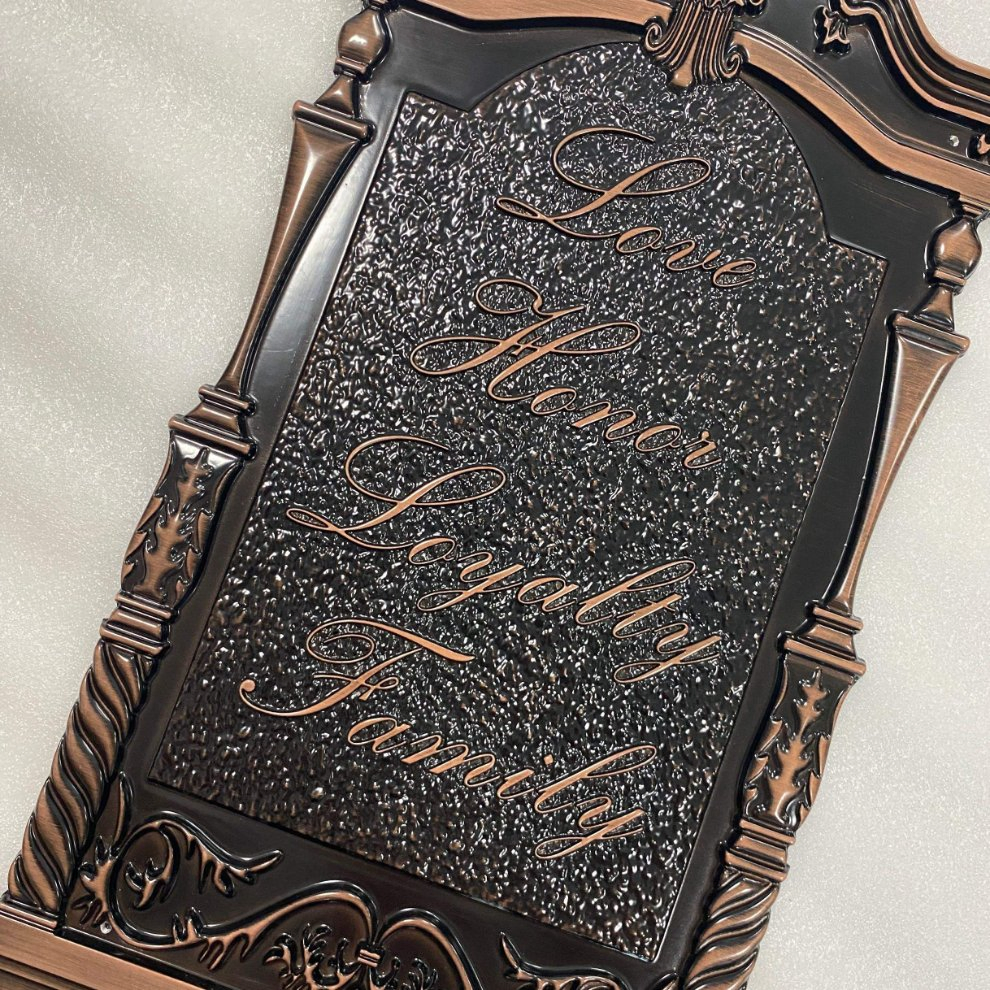 Custom Metal House Plaques Numbered Office Brass/Bronze Relief Addresses Engraved Plaques