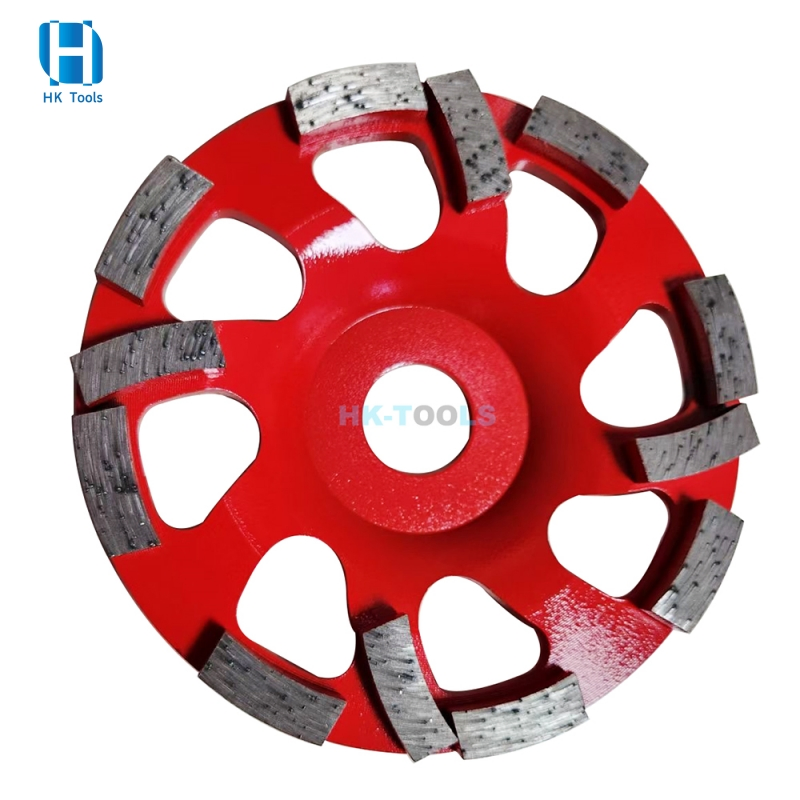 4-9 Inch Sintered Segment Diamond Cup Grinding Wheel for Granite Concrete Stone Floor Polishing