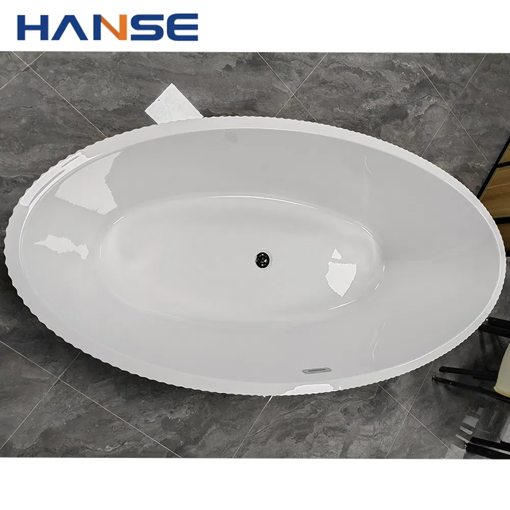Foshan Hanse Modern Style Freestanding Acrylic Bathroom Indoor Soaking Bathtub