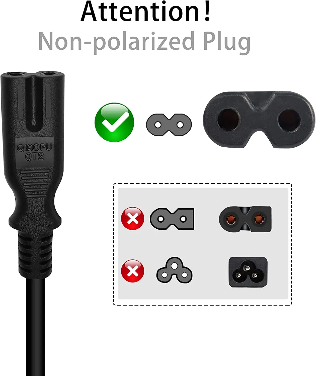 Кабель для автомобильного холодильника 12 В (2 контакта, 1.5 м)