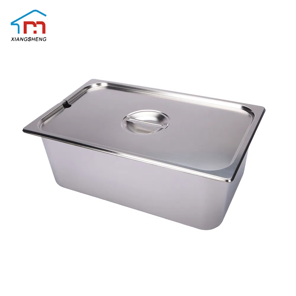 Xiangsheng 1/4 Stainless Steel Gn Pan Ice Cream Gelato Pan for Restaurant