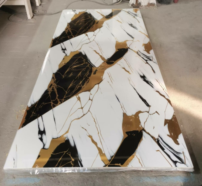 2025 Highly Recommended Waterproof PVC UV Marble Sheet PVC Marble Wall Panel