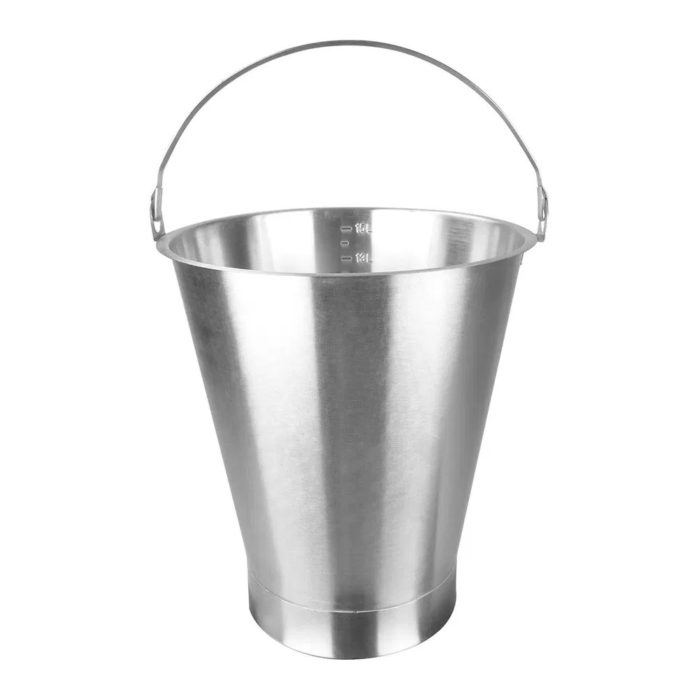 OEM Manufacturer 15L Kitchen Cleaning Pails Stainless Steel Bucket