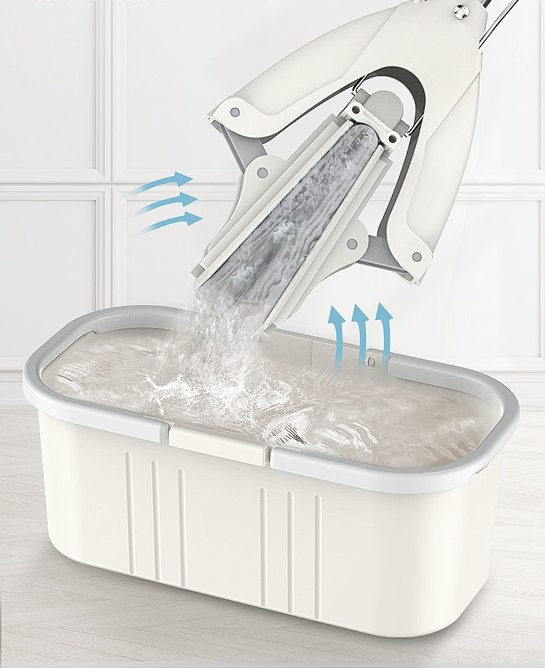 Collodion Mop Stainless Steel Telescopic Rod Sponge Absorbent Mop Double Squeeze Water Sponge Mop Free Hand Wash Collodion Mop