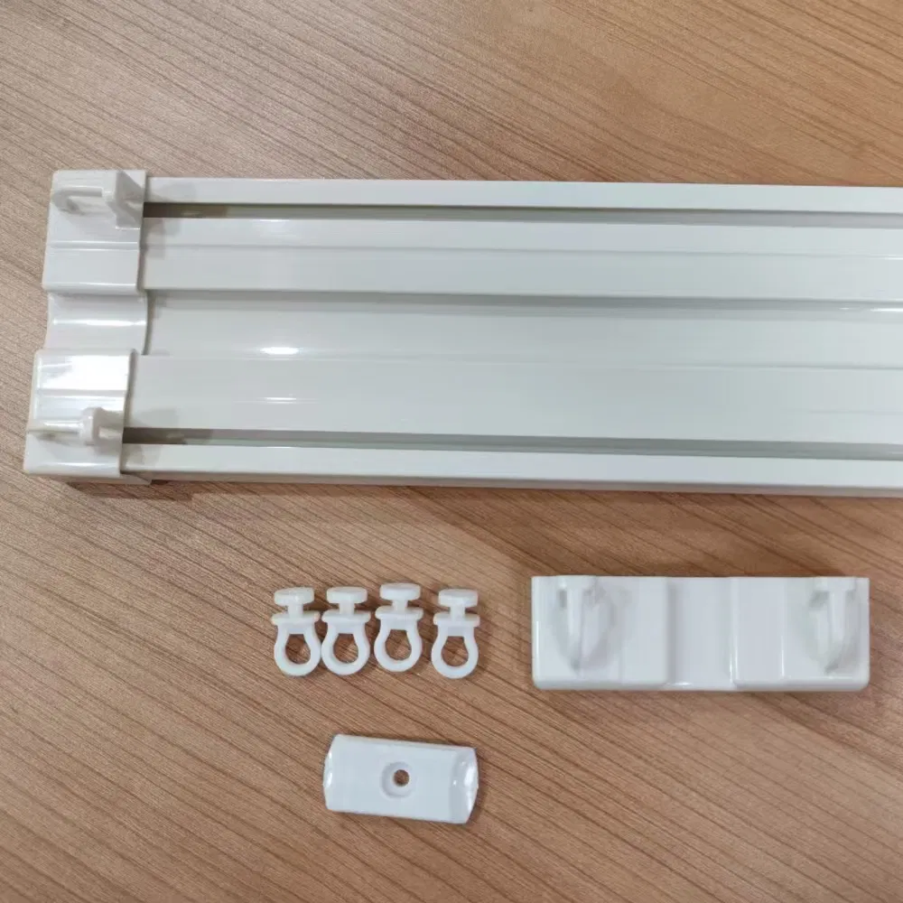 Plastic PVC Hospital Project Double Rail Indoors Curtain Rail Window Curtain Track