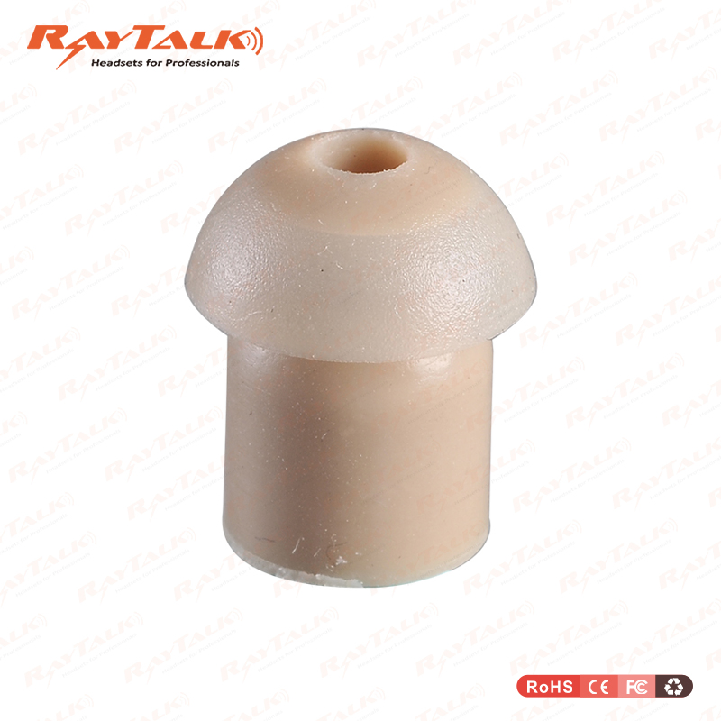 Replacement Ear Tips White Silicone Mushroom Earbud for Radio Acoustic Coil Tube Earpiece Headset