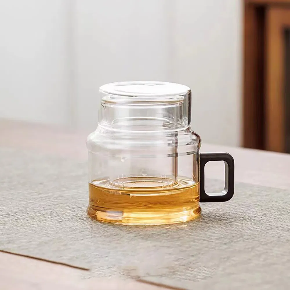 Tea Mug with Handle Glass Tea Mug with Infuser and Lid Bl30089
