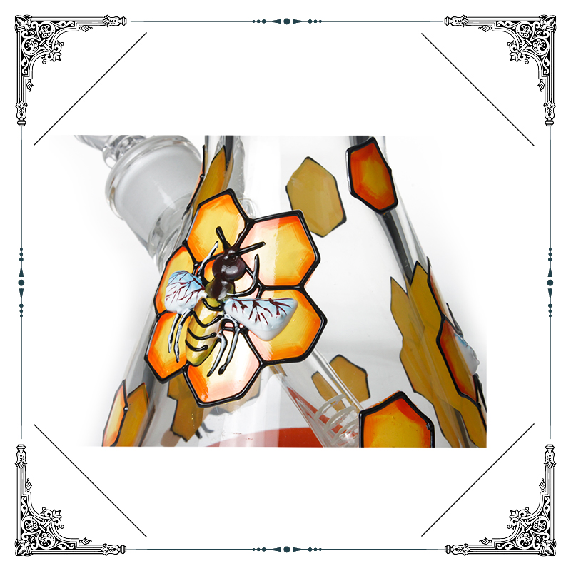 Hot-Sale Wholesale Artwork 3D Honeybee Design Glass Smoking Water Pipes