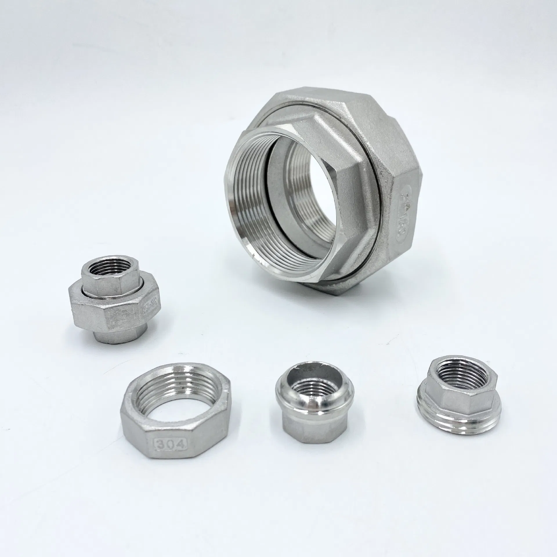 Premium Heavy-Duty 316 Stainless Steel BSPT Union Connector Fitting