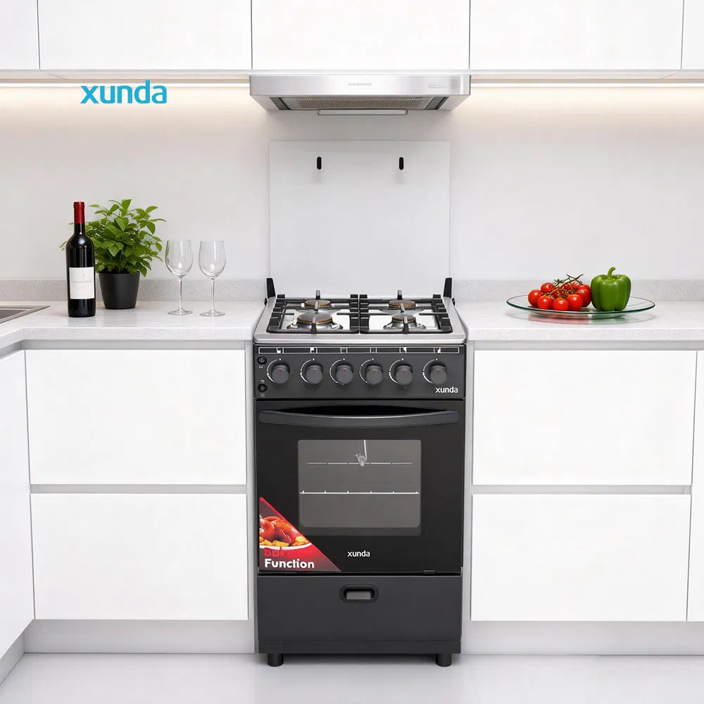 Xunda Multifunctional Four-Stove Gas with Oven for Home Cooking