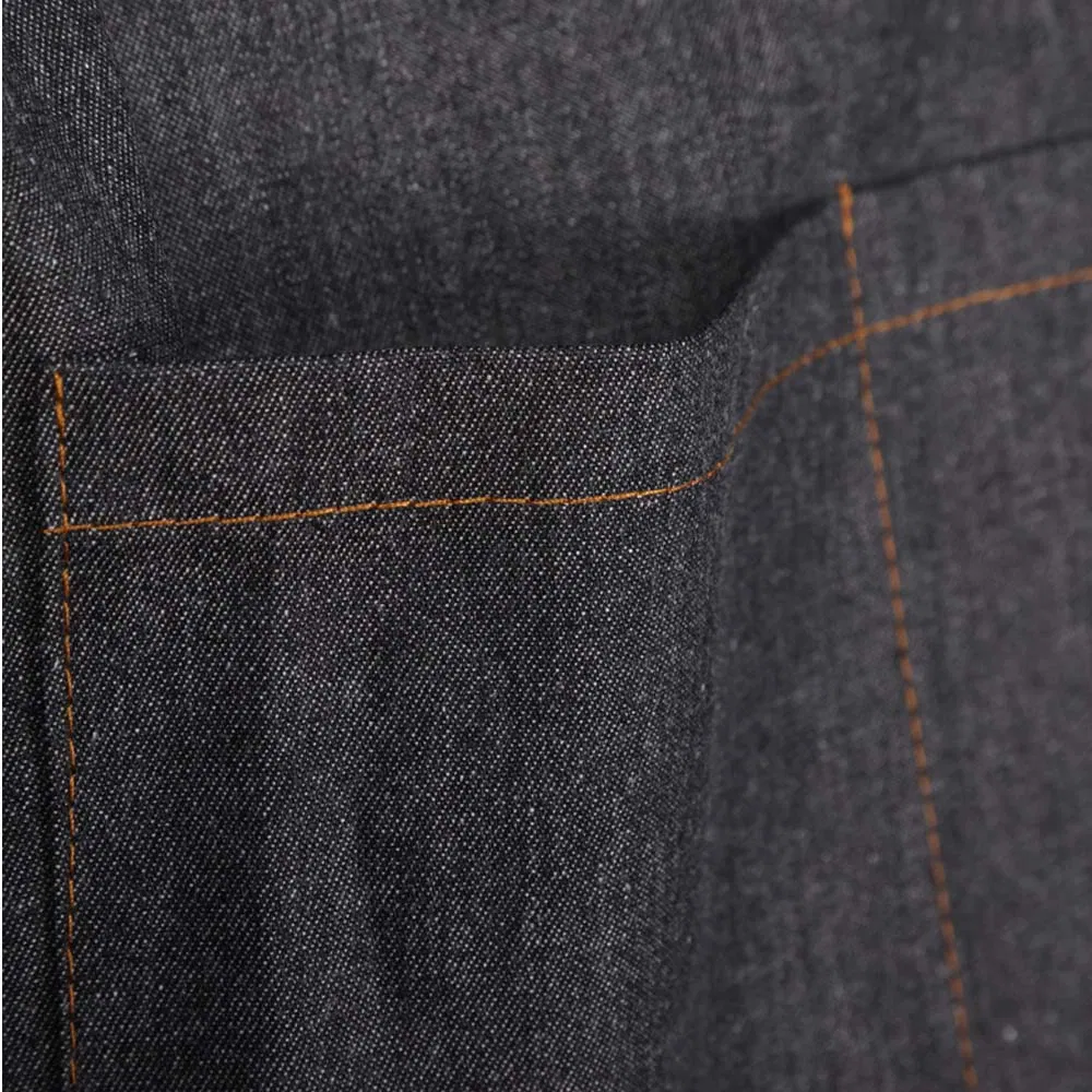 Wholesale Long Bib Water Resistant with Pocket Canvas Cotton Cooking Kitchen Apron