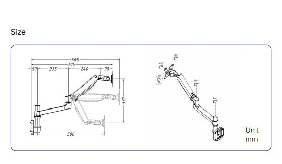 Напольная регулируемая стойка для монитора и ТВ