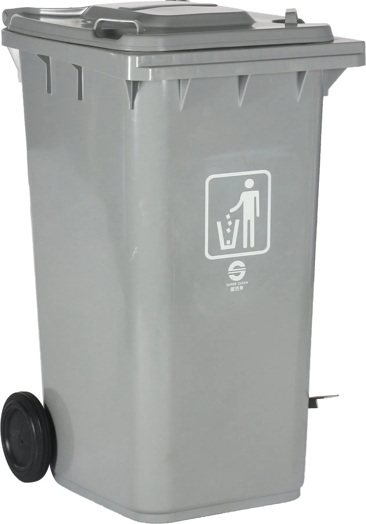 Мусорный бак 120л с педалью и колесами