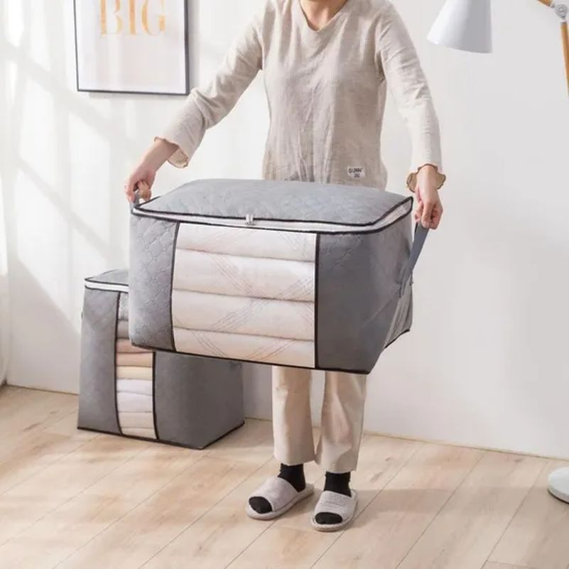 Foldable Storage Box Under Bed Storage Bag Clothes Pillow Blanket Organizer Tg001_3