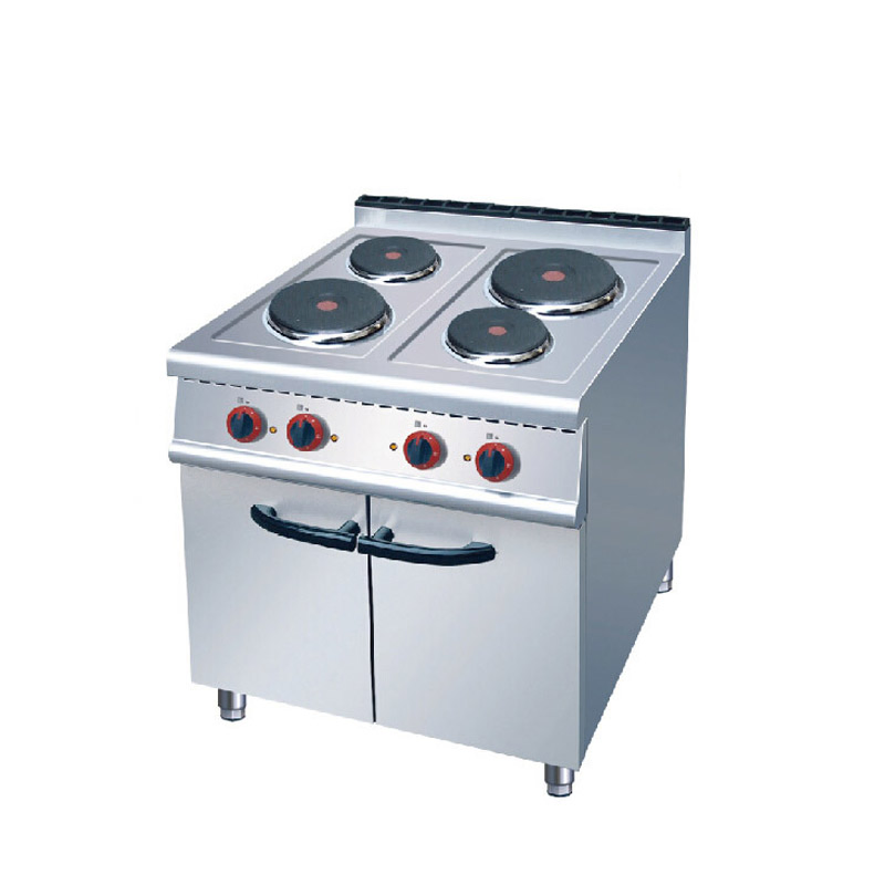 4 Electric Plate Cooker with Cabinet for Hotel and Restaurant