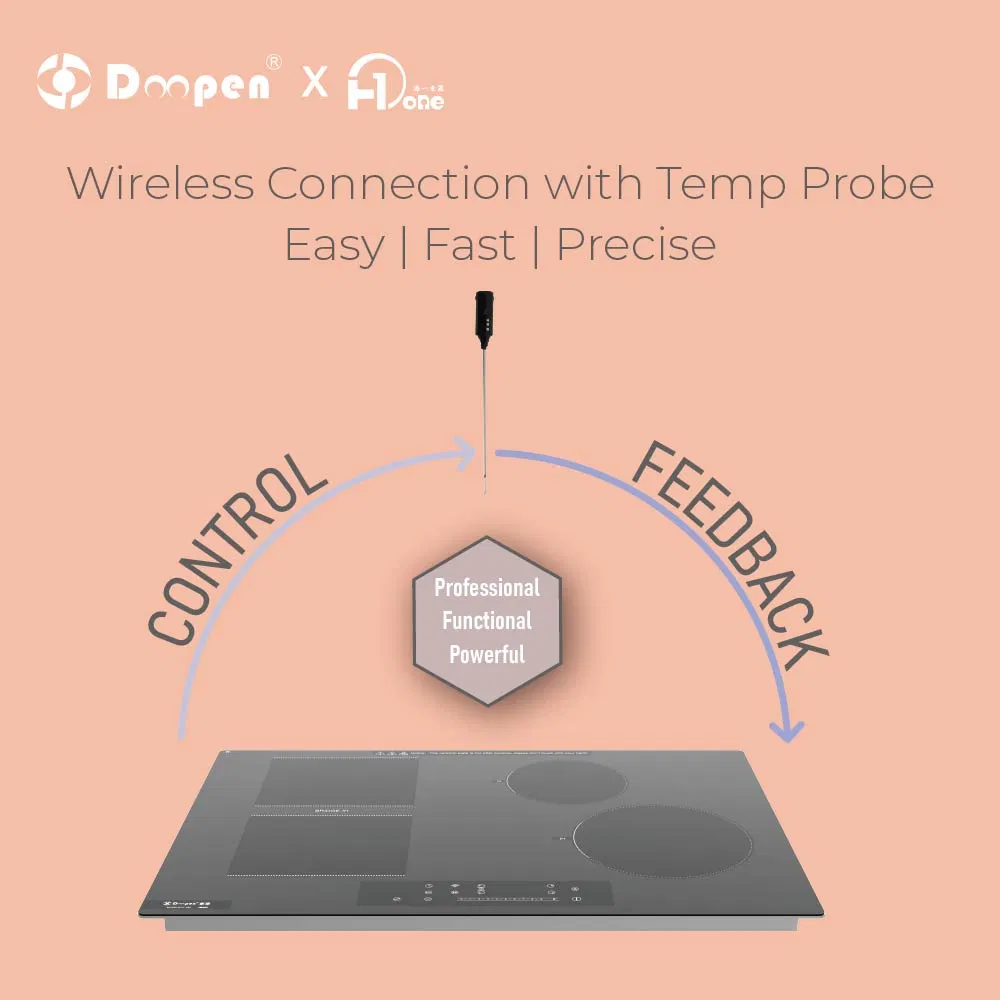 Induction Cooktop 30 Inch 4 Burners with Temperature Probe