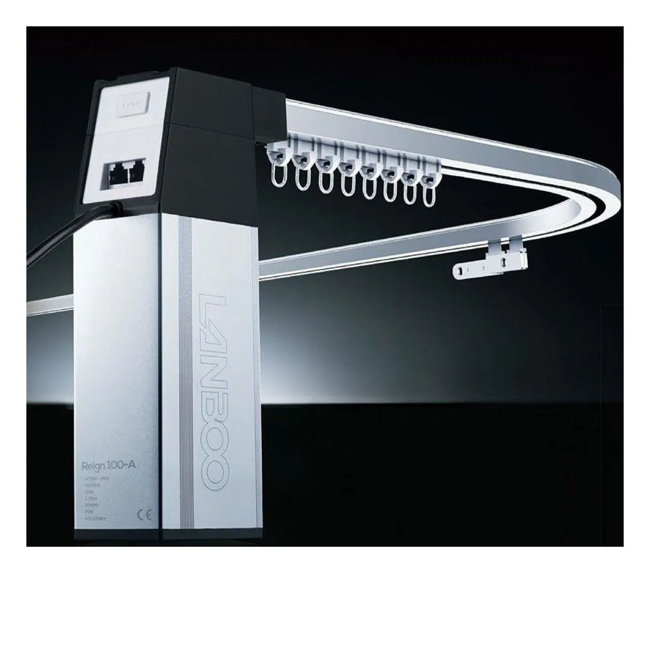 Hotel Motorized Curtain Track Motor Linen Blackout Curtain