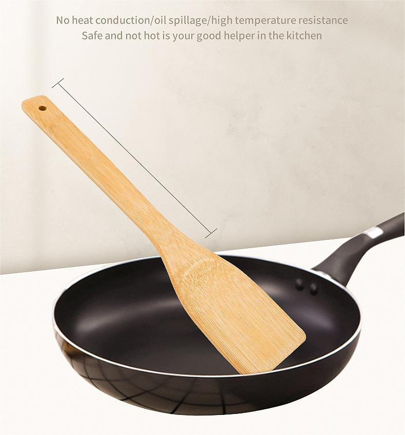 Amazon Hot-Selling Cooking Tools Bamboo Kitchen Utensils Set Natural Material