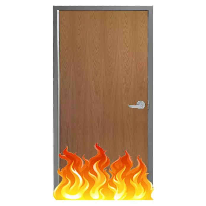 American Design Metal Frame Wooden Fire Doors with Vision Panel