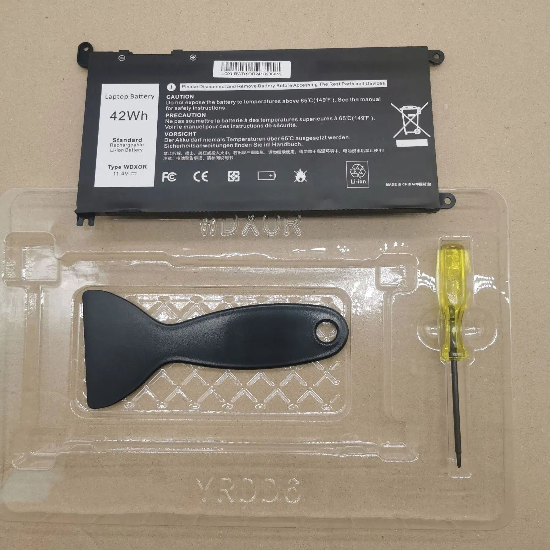 Replacement DELL Latitude 3480 3580 3189 3379 Inspiron 15 5565 5567 5568 5578 5579 7560 7570 7573 7579 7580 7569 5368 5378 5379 Wdxor Laptop Battery