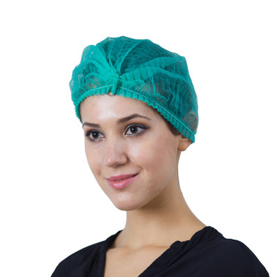 High Quality Disposable Non-Woven Spp Pleated Clip Mop Cap