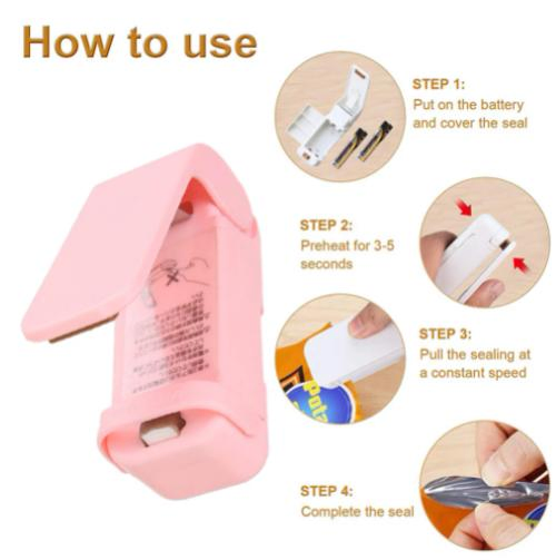 Mini Vacuum Food Heat Sealer Plastic Bag Sealer for Storage