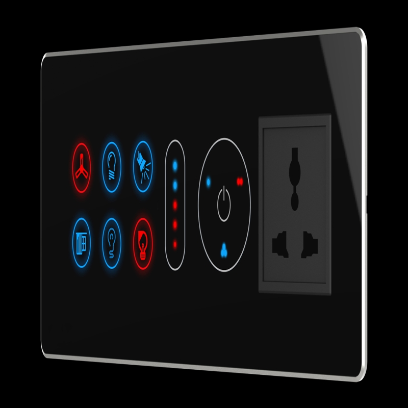 Customized Tempered Silk-Screen Cover Glass Panel for Security Access Control System