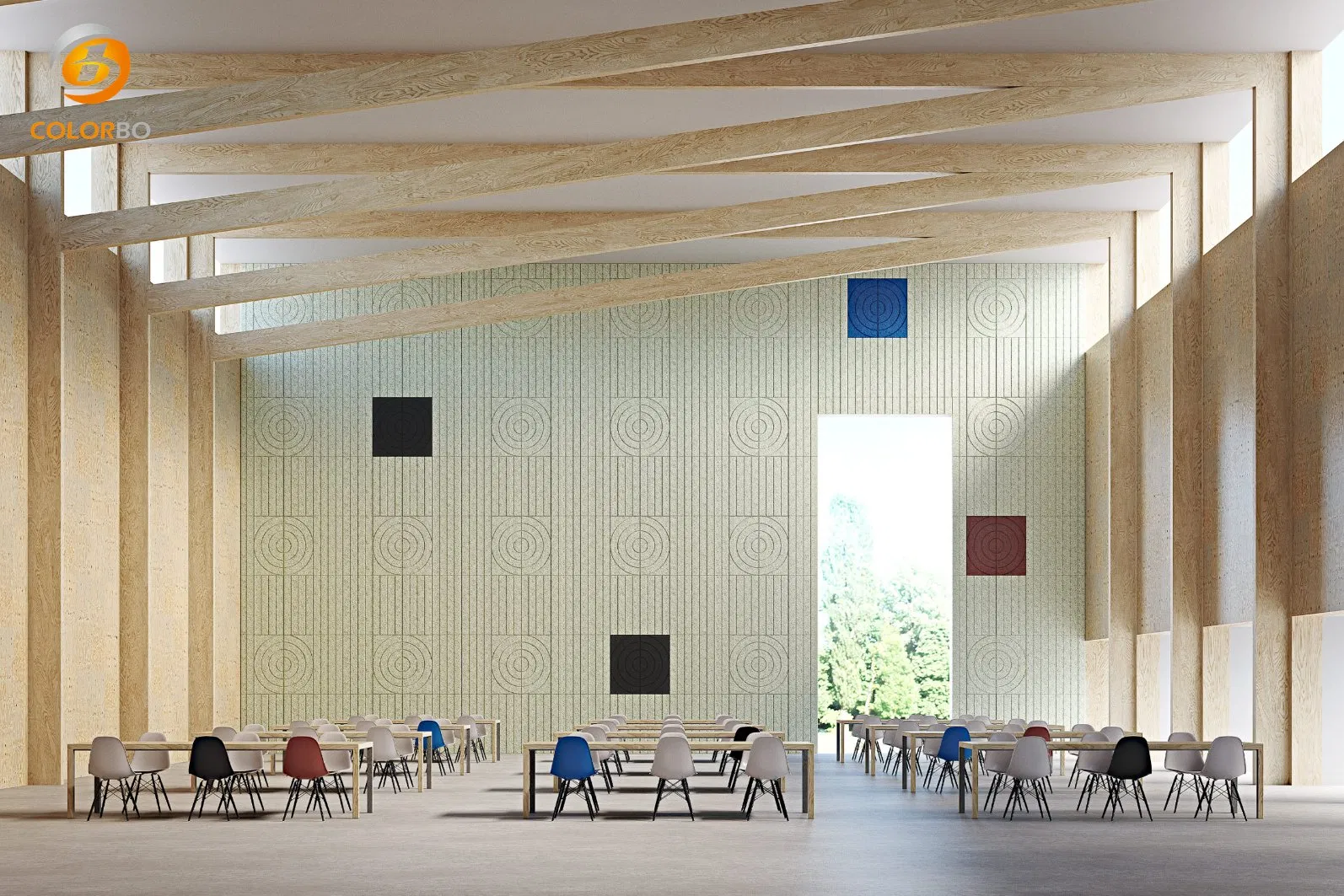 Natural Wood Acoustic Wall Tiles for Sound Absorption