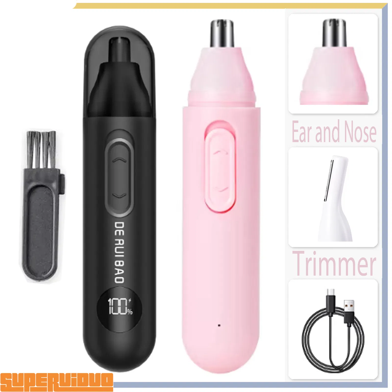 Ipx6 Fully Washable Body Waterproof Ear and Nose Trimmer