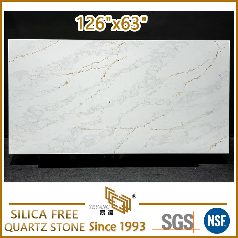Premium Solid Non-Silica Quartz Stone Blue Silica Free Quartz Slabs