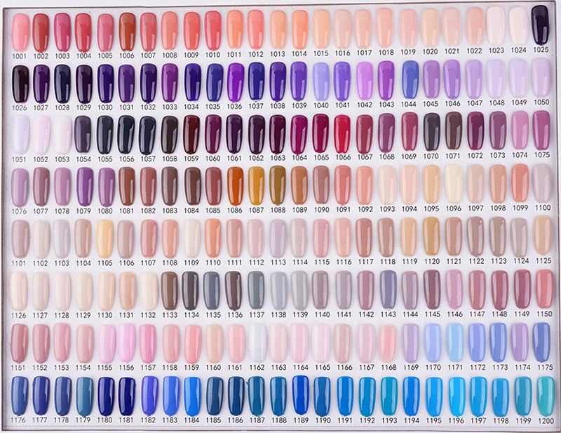 RS Nail Ransheng Free Sample Nail Gel Polish Color Chart Over 5000 Color for OEM/ODM