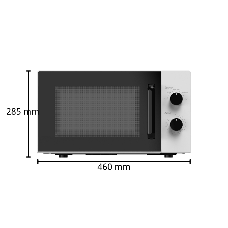 20L Household Tabletop Electric Microwave Oven with Dual Knob Control