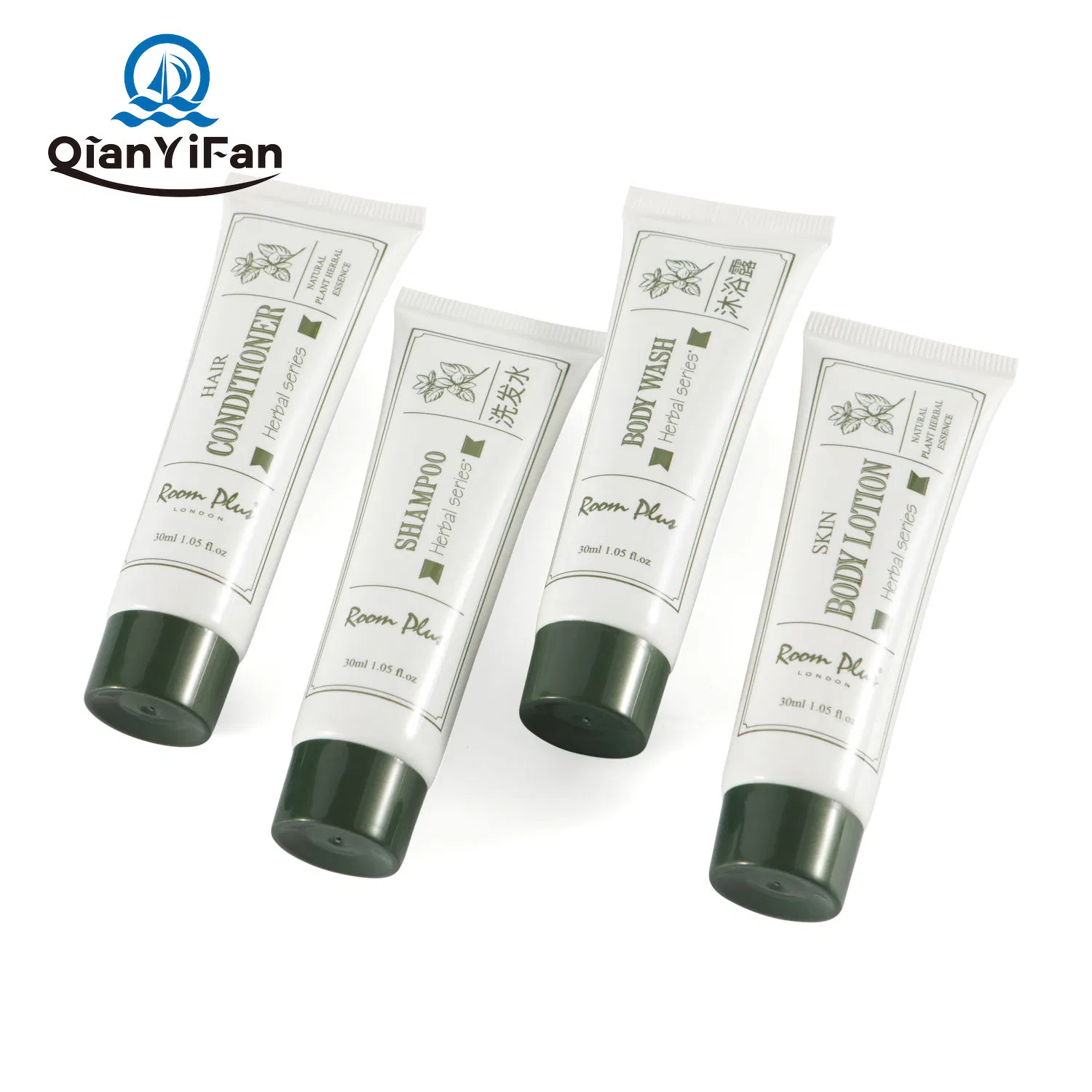Room Plus Herbal Body Wash, Conditioner, Lotion, and Shampoo Set Is Designed to Be Fresh, Green and Natural
