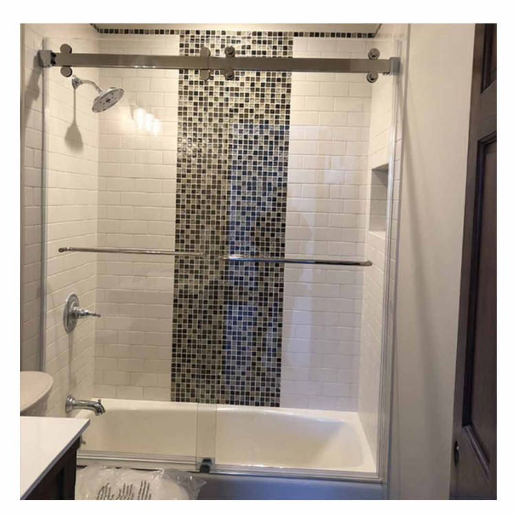 Frameless Hardware Hot Selling Tempered Glass Sliding Shower Door
