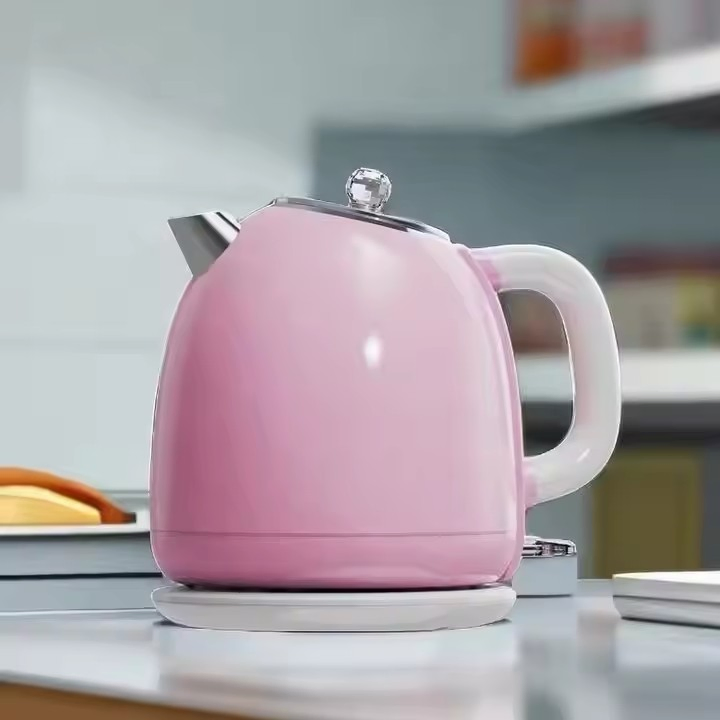 European 316 Stainless Steel Round Double Wall Smart Insulation Constant Temperature Boiling Water Electric Kettle for Home Use