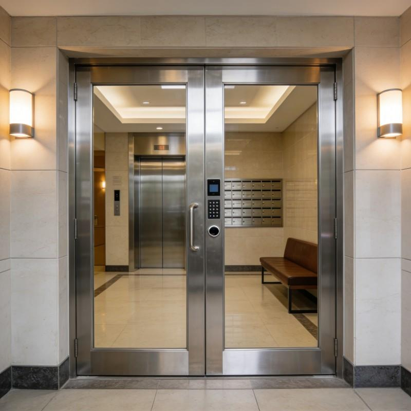 Home Entrance Stainless Steel Door Anti-Theft Security Style