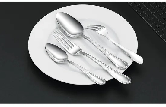 New Design Tableware Design Flatware Sets Stainless Steel Silver Spoon Fork Cutlery for Home