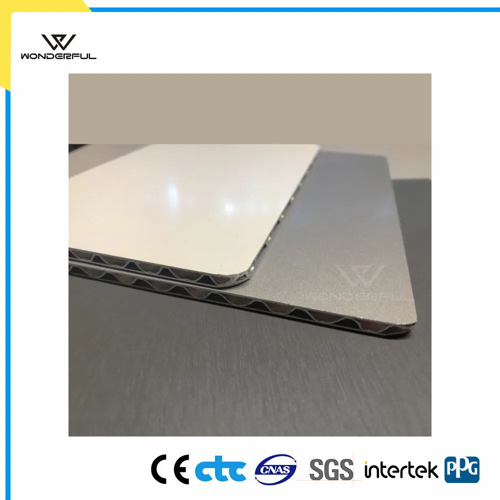 PVDF Coating Fireproof Facade Sandwich Core Composite Panel Facade