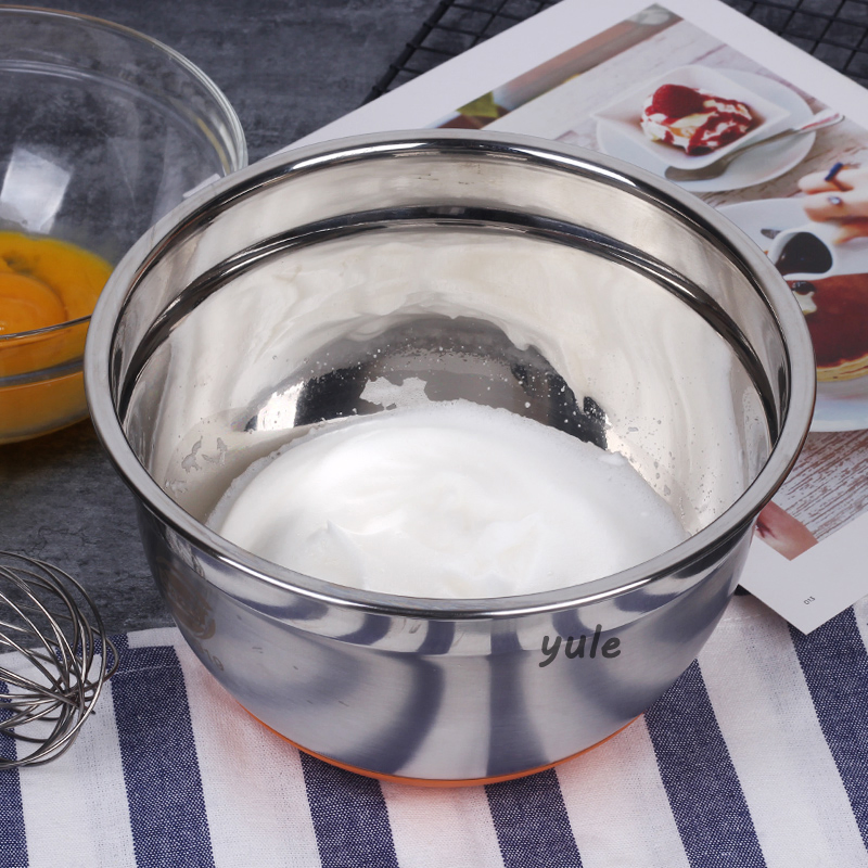 Stainless Steel Mixing Bowl with Silicone Bottom Non-Slip