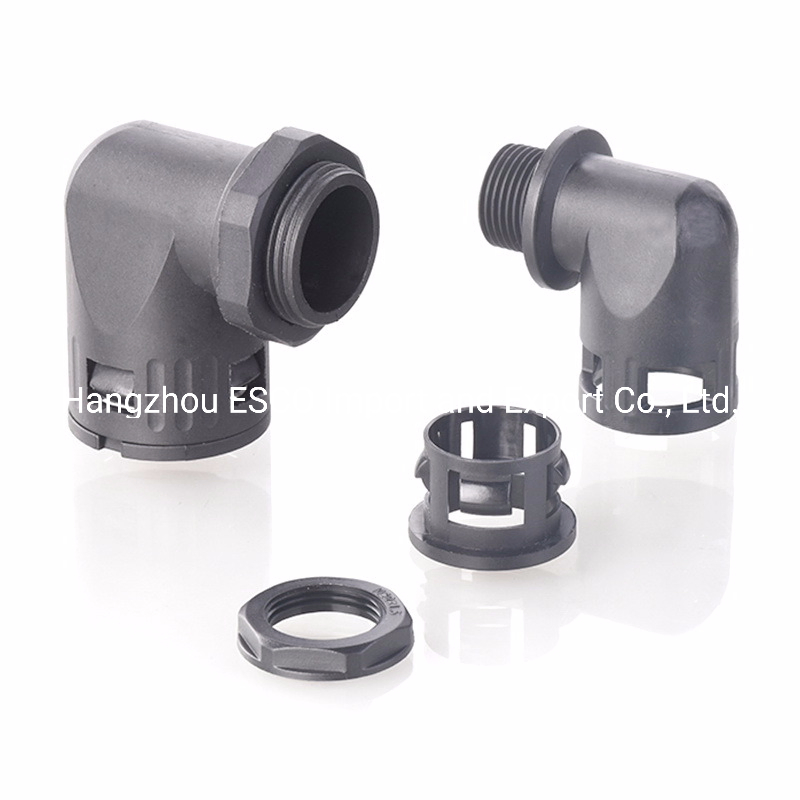 Nylon 90 Degree Quick Conduit Connector for Plastic Flexible Conduit