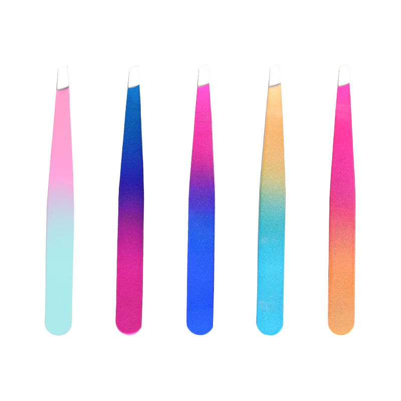 Eyebrow Tweezers Colorful Gradient Color Beauty Tool