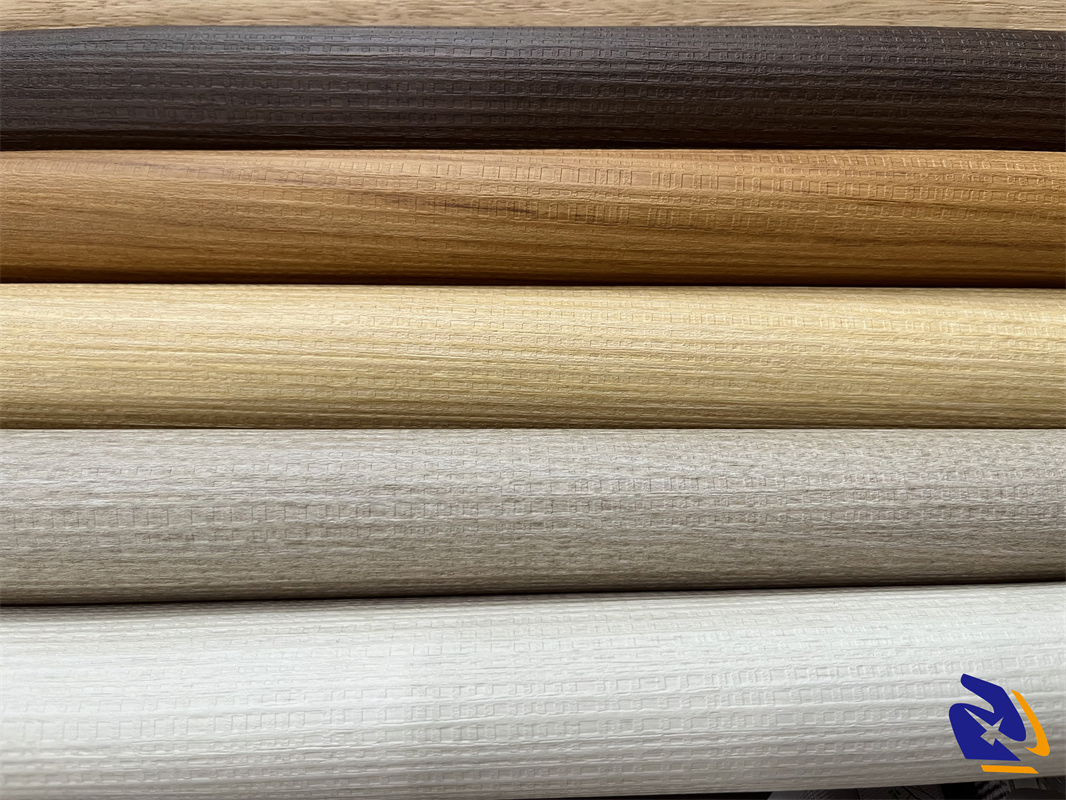 Wooden Texture Film Embossed Decorative PVC Film for Furniture WPC Door
